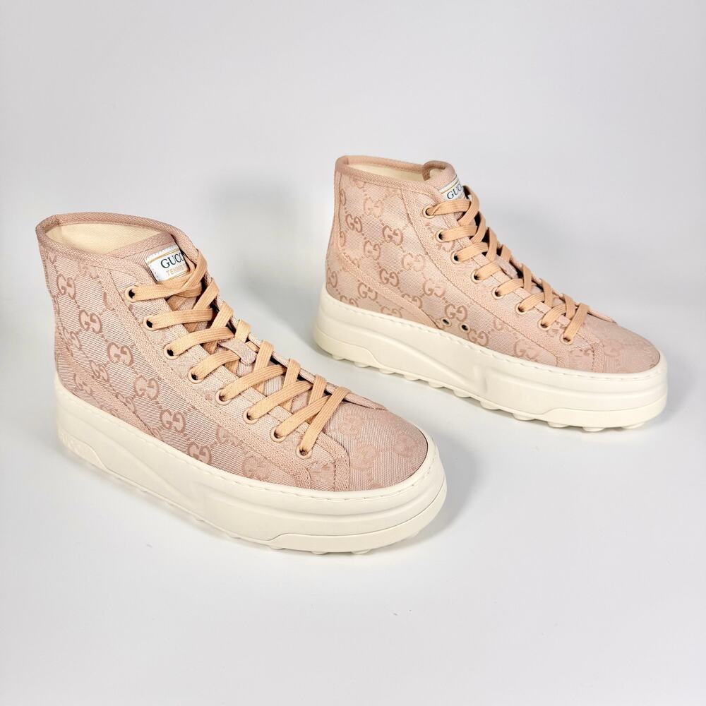 Gucci Canvas GG Supreme High Top Sneaker - Women’s 9.5 - Picture 3 of 8
